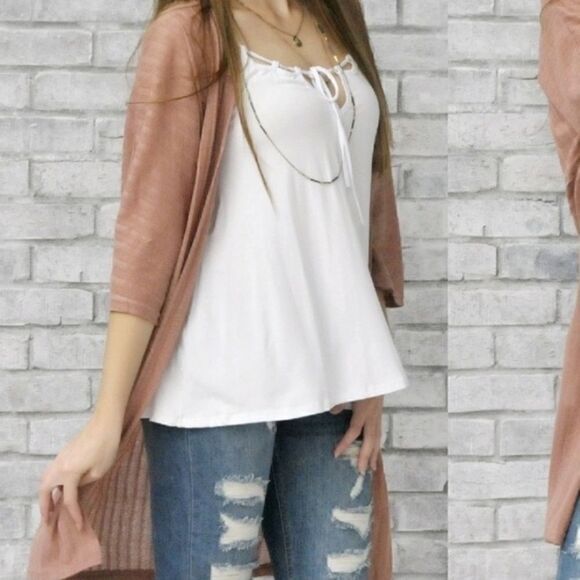 Lightweight Knit Open  Cardigan - Picture 9 of 16